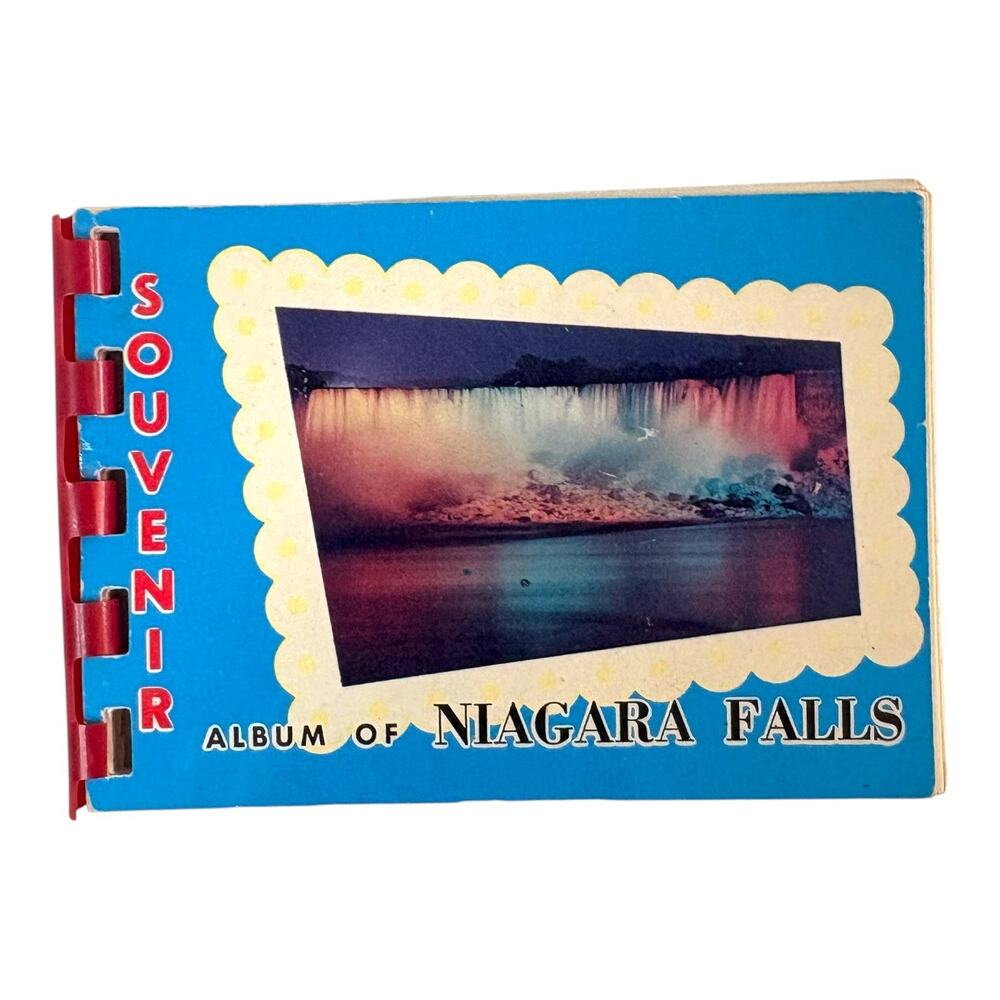 Vintage Niagara Falls Souvenir Color Postcard Album Tourism Travel 2.75” X 4”
